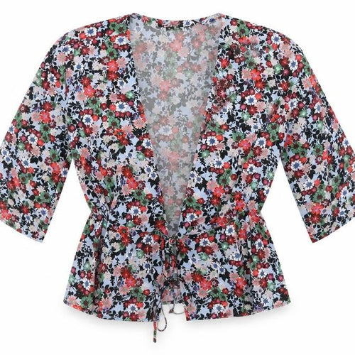 Topshop Womens Grey Floral  Cardigan Jumper Size 8