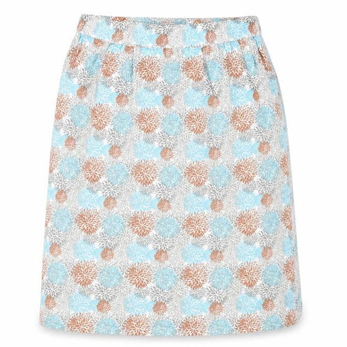 Preworn Womens Blue Floral  A-Line Skirt Size 14