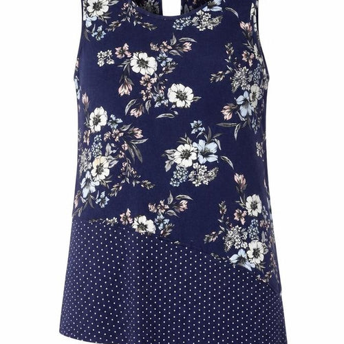Roman Womens Blue Polka Dot  Basic T-Shirt Size 12