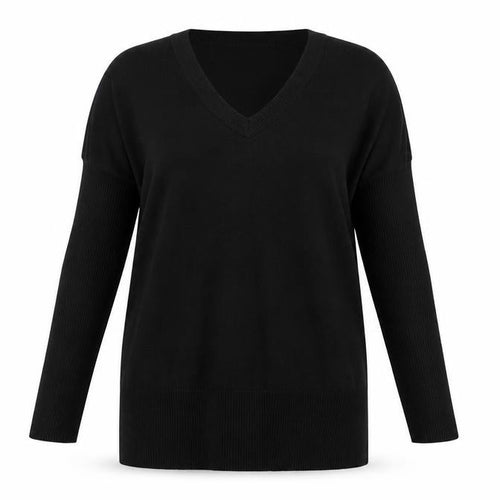 Soaked in Luxury Womens Black  Knit Pullover Jumper Size XS