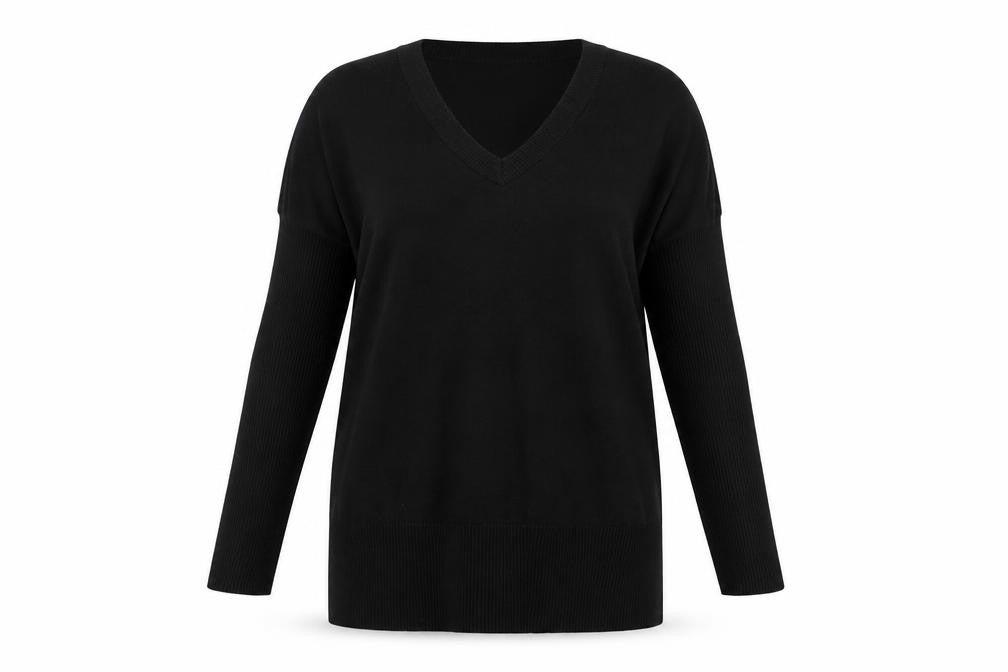 Soaked in Luxury Womens Black  Knit Pullover Jumper Size XS