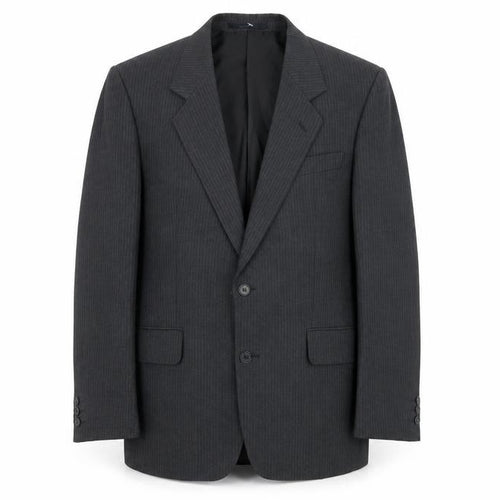 Preworn Mens Grey Striped  Jacket Suit Jacket Size M