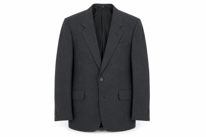 Preworn Mens Grey Striped  Jacket Suit Jacket Size M
