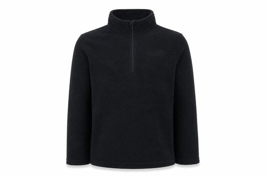 Front view of Freedom Trial boys’ black fleece pullover sweatshirt, size 7-8, years