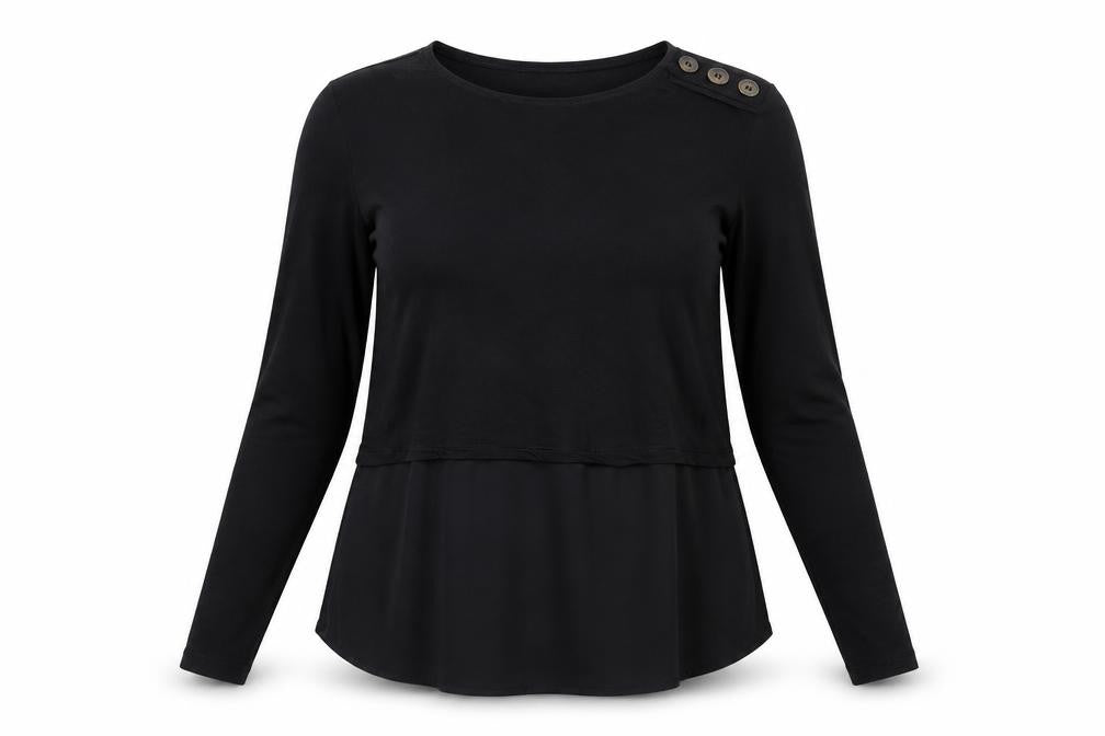 Warehouse Womens Black   Basic T-Shirt Size 14