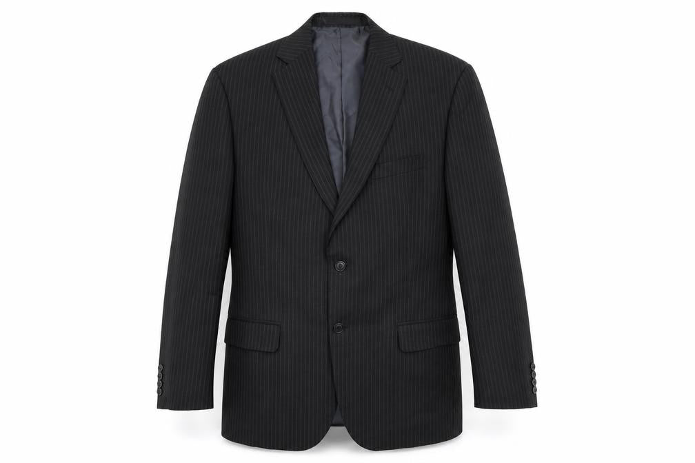 Marks and Spencer Mens Black Striped  Jacket Suit Jacket Size 42