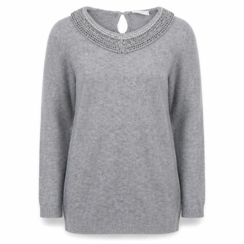Wallis Womens Grey  Knit Pullover Jumper Size 12