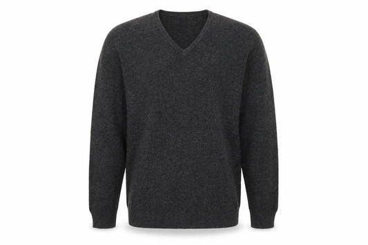 Front view of Blue Harbour men’s grey knit jumper, size L