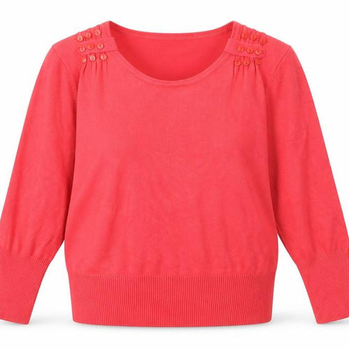 Preworn Womens Pink  Knit Pullover Jumper Size S