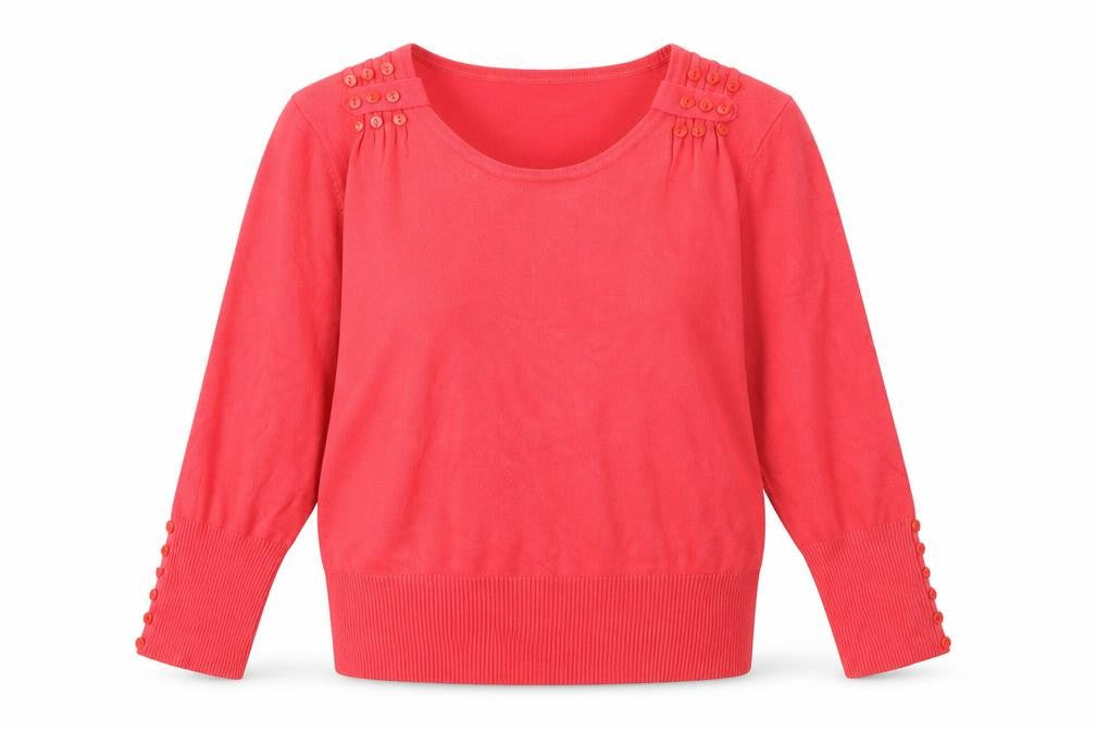 Preworn Womens Pink  Knit Pullover Jumper Size S