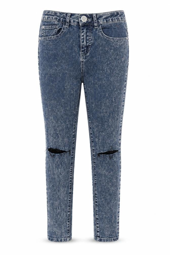 Kylie Girls Blue  Denim Skinny Jeans Size 12 Years - Acid Wash