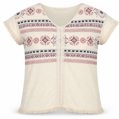 Springfield Womens Beige Floral Knit Pullover Jumper Size M
