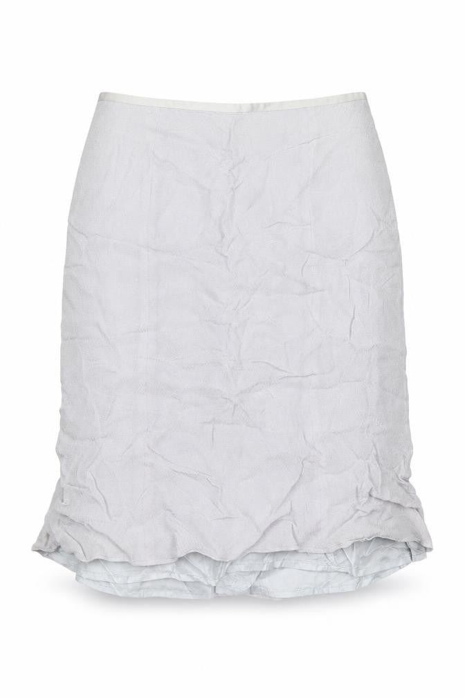 Preworn Womens Grey  Chiffon Flare Skirt Size 12