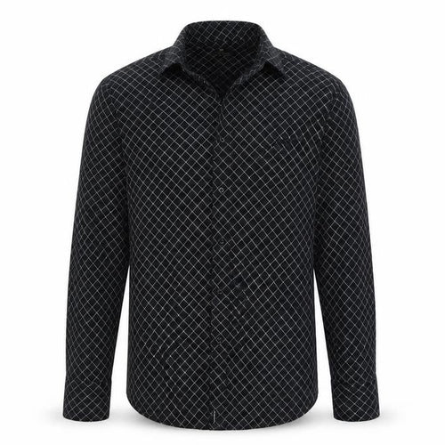 outrage Mens Black Argyle/Diamond   Button-Up Size M