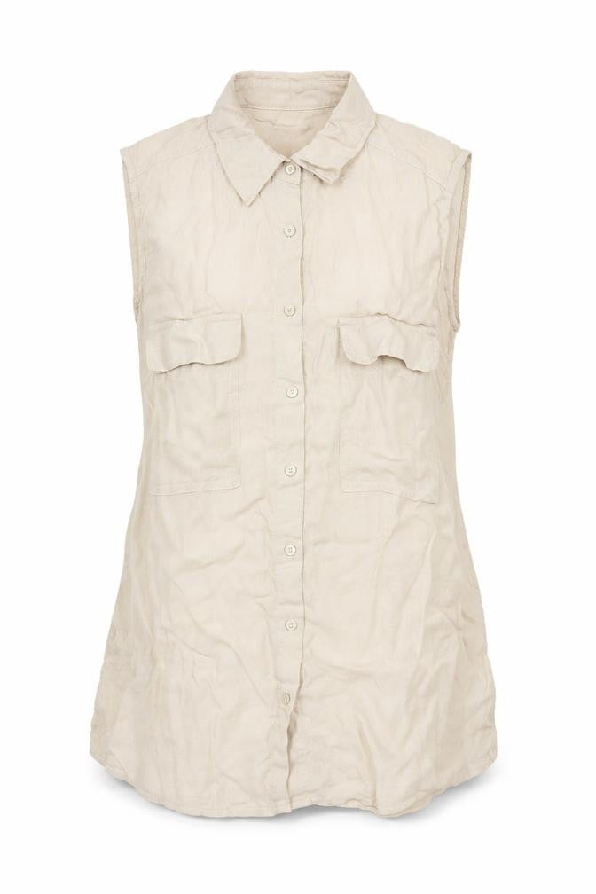 Gap Womens Beige Basic Button-Up Size M