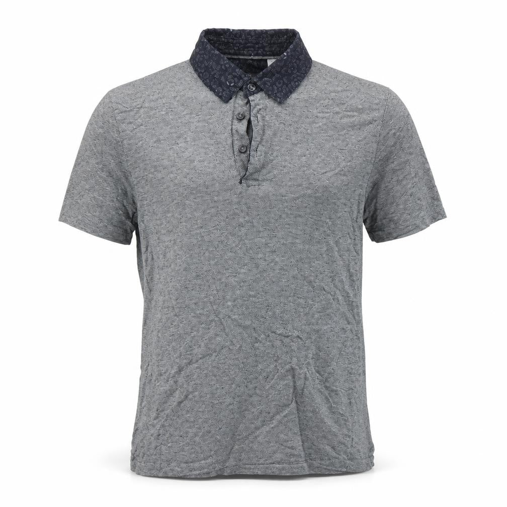 Front view of Next men’s grey polo, size XS