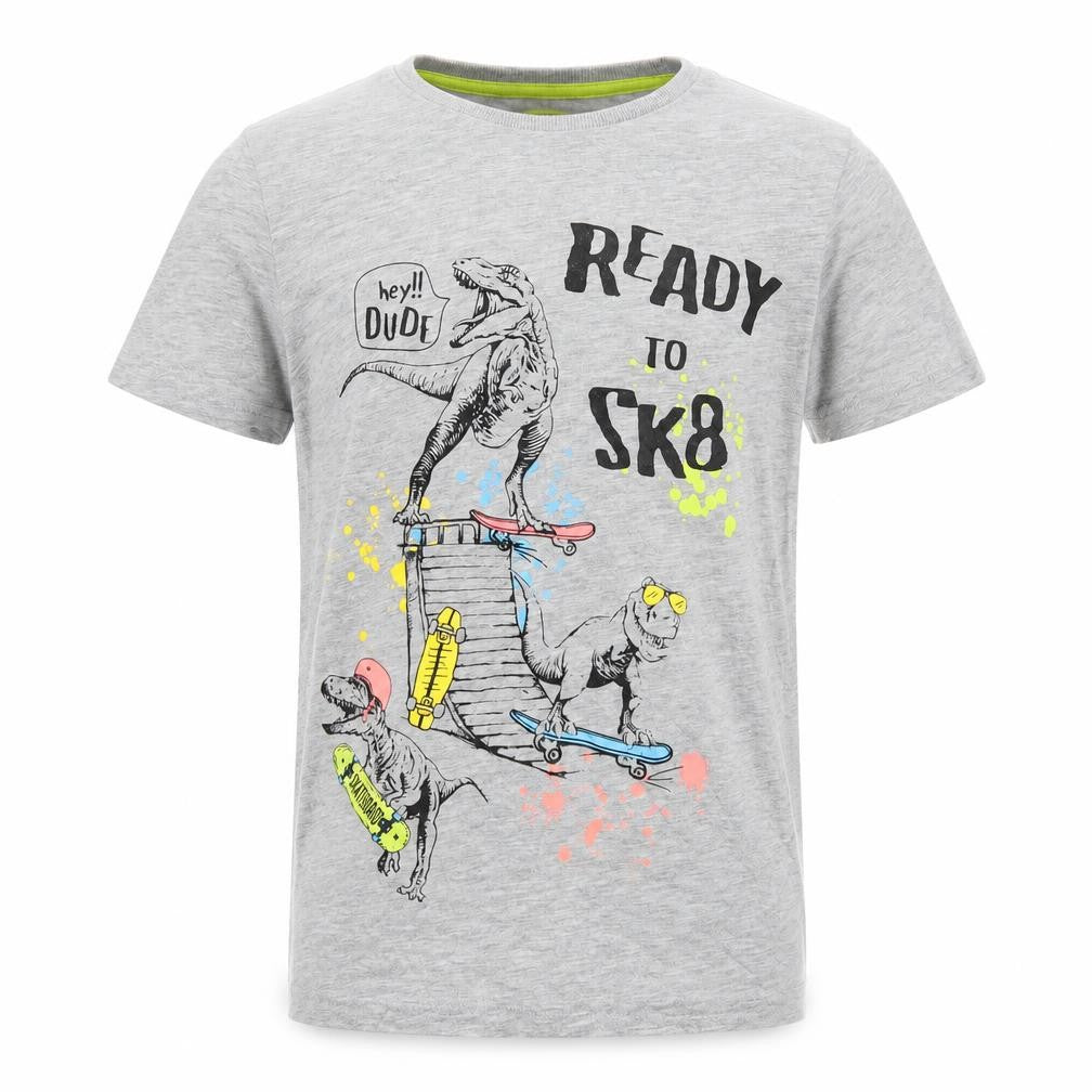 Preworn Boys Grey   Basic T-Shirt Size 10 Years