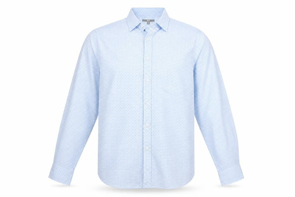 Preworn Mens Blue Argyle/Diamond   Button-Up Size XL