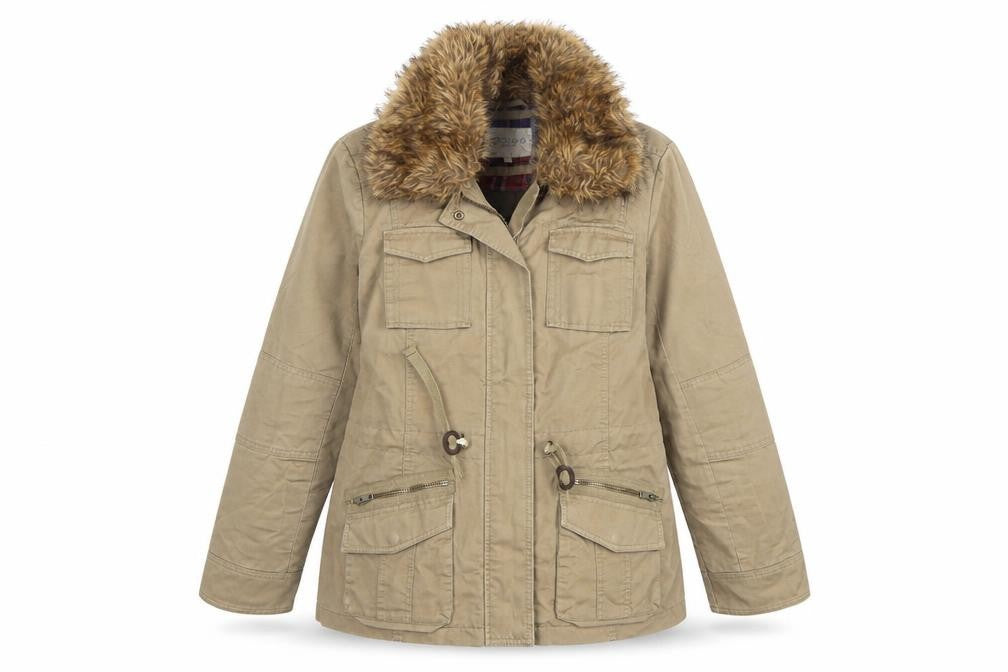 Indigo Womens Beige   Overcoat Coat Size 8