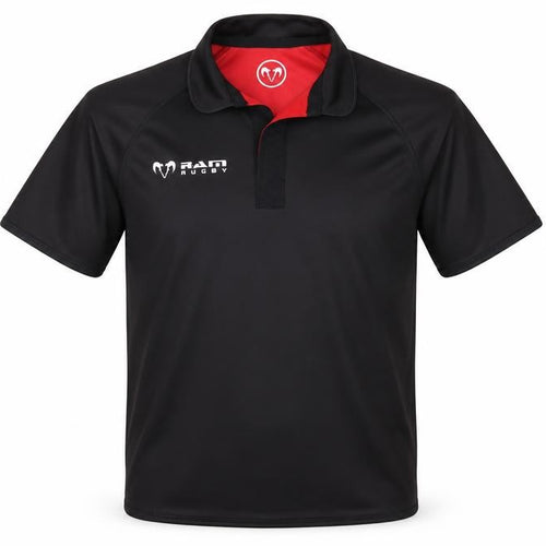 RAM Mens Black Striped   Polo Size S