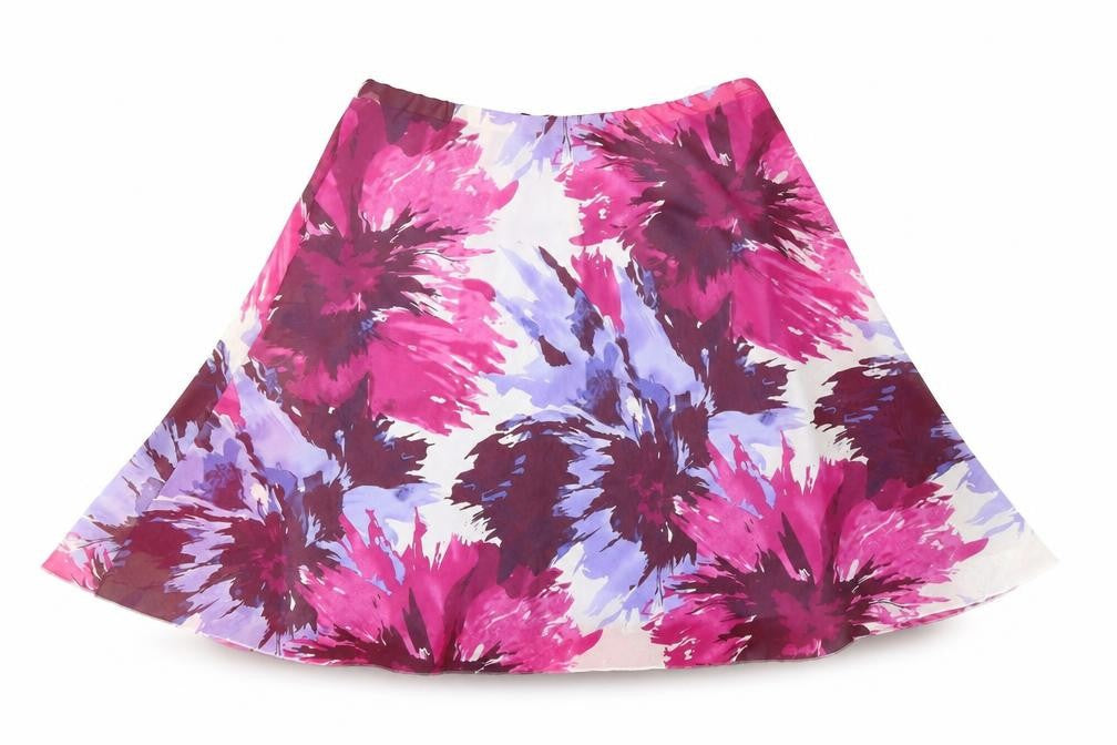 Victoria Layne Womens Pink Floral  Flare Skirt Size 34 in