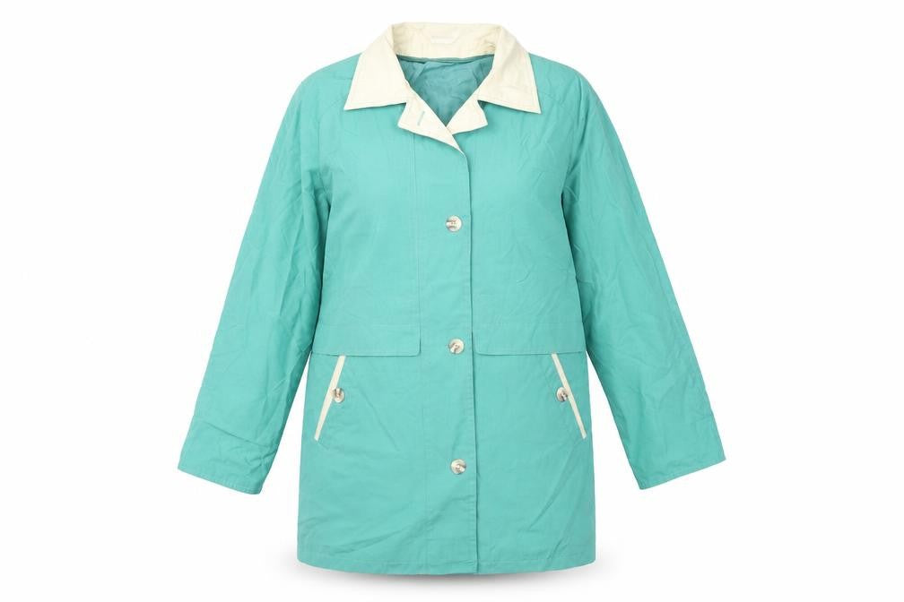 Damart Womens Green   Overcoat Coat Size 14