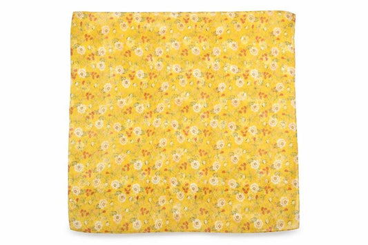 Front view of Matalan women’s yellow floral shawl/wrap