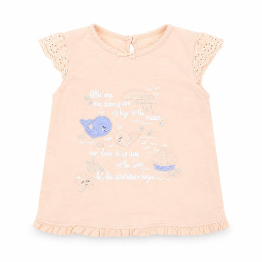 Front view of George girls’ pink shift, size 9-12, months - ocean