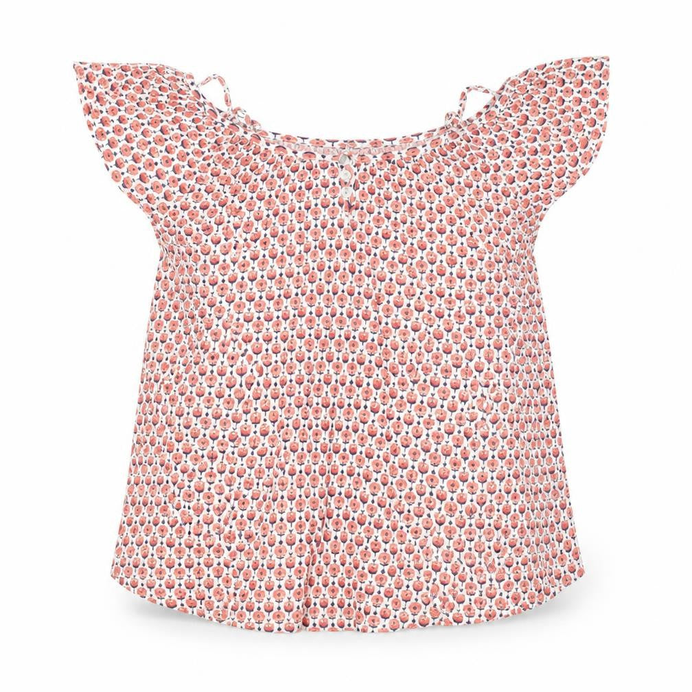 New Look Womens White Floral  Basic Blouse Size 6