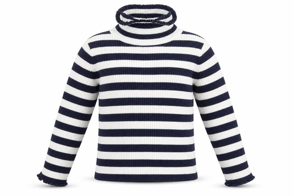 George Girls White Striped  Pullover Jumper Size 2 Years