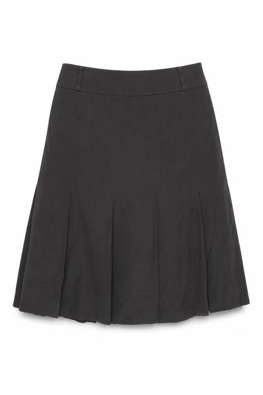 Front view of Linea women’s grey a-line skirt, size UK 12