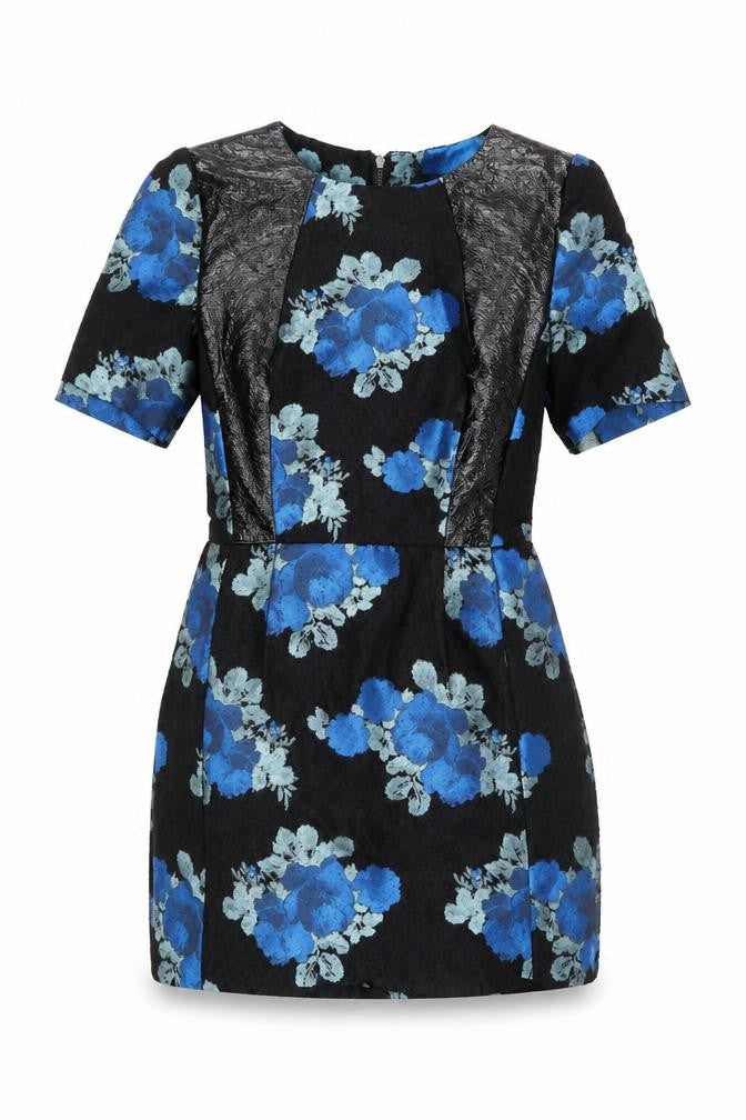 Topshop Womens Black Floral Shift Size 6