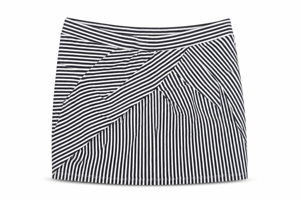Stradivarius Womens Blue Striped  Mini Skirt Size L