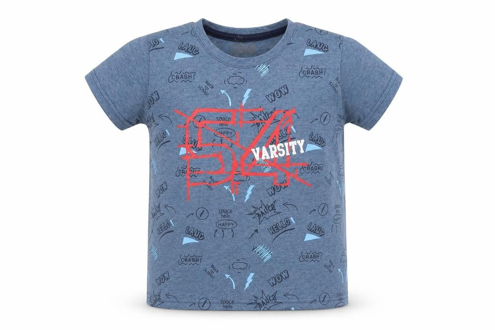 J&N Boys Blue   Basic T-Shirt Size 4 Years
