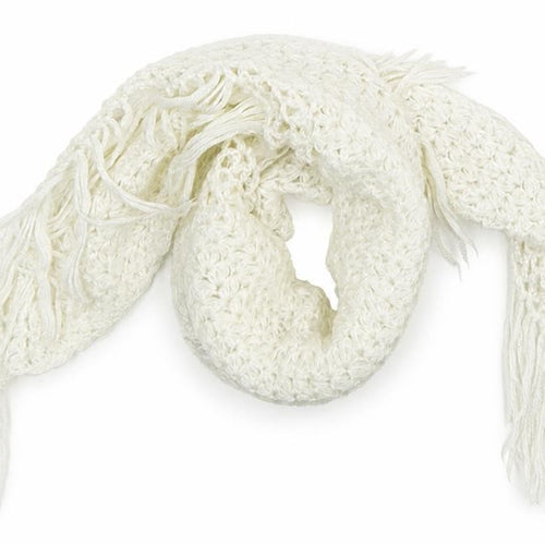 Preworn Womens White  Knit  Shawl/Wrap