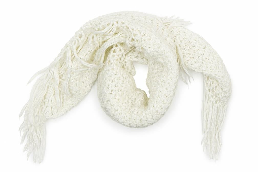 Preworn Womens White  Knit  Shawl/Wrap