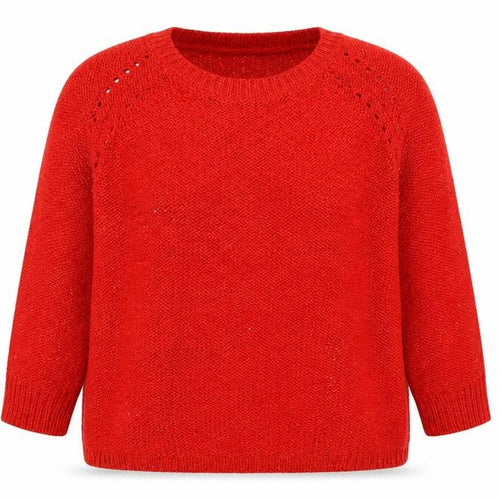 Pebble Bay Womens Red  Knit Pullover Jumper Size M