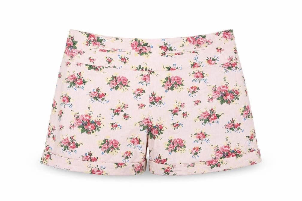 Darling Womens Pink Floral  Bermuda Shorts Size S