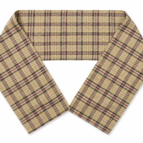 Preworn Unisex Brown Check Knit Scarf Scarves & Wraps One Size