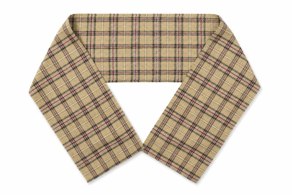 Preworn Unisex Brown Check Knit Scarf Scarves & Wraps One Size