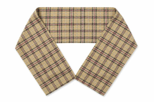 Preworn Unisex Brown Check Knit Scarf Scarves & Wraps One Size