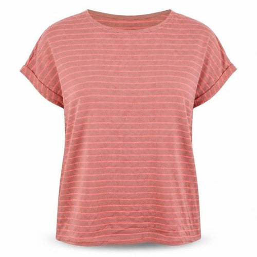 Vera Moda Womens Brown Striped Knit Basic T-Shirt Size XL