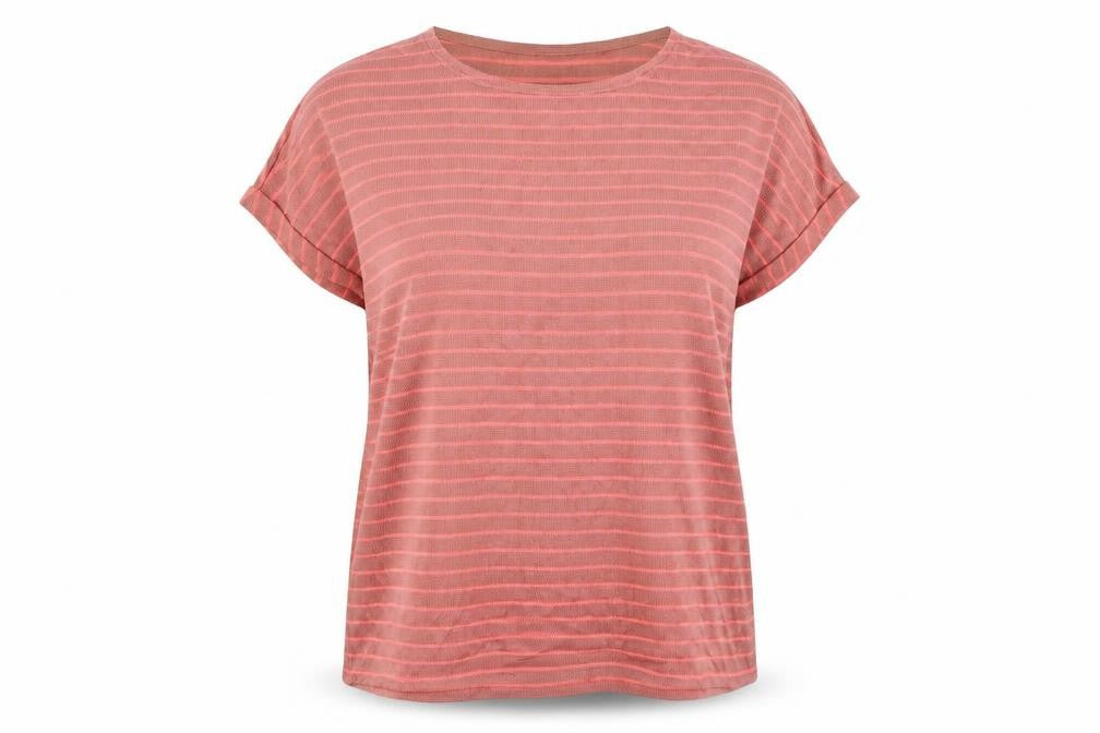 Vera Moda Womens Brown Striped Knit Basic T-Shirt Size XL