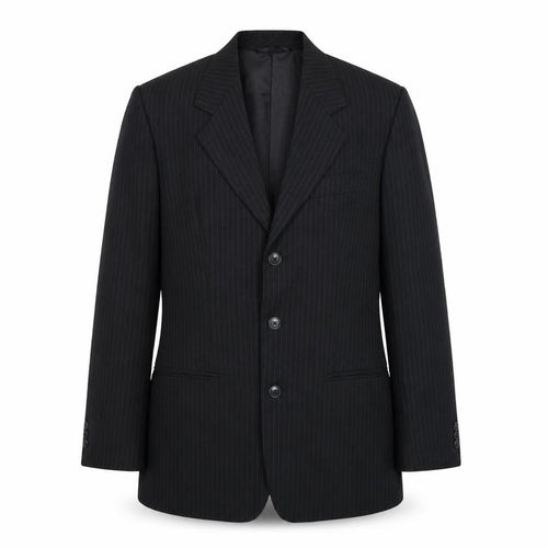 James Mens Black Striped  Jacket Suit Jacket Size 38