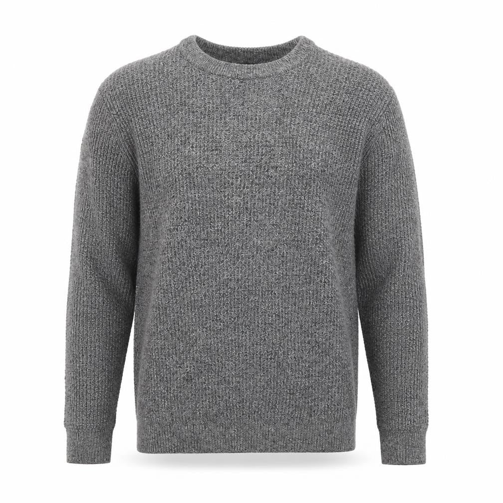 Front view of H&M men’s grey jumper, size M