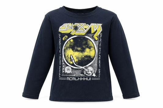 Front view of Urban Supply boys’ blue basic t-shirt, size 8, years