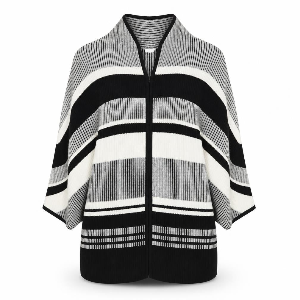 Front view of H&M women’s black cardigan jumper, size S