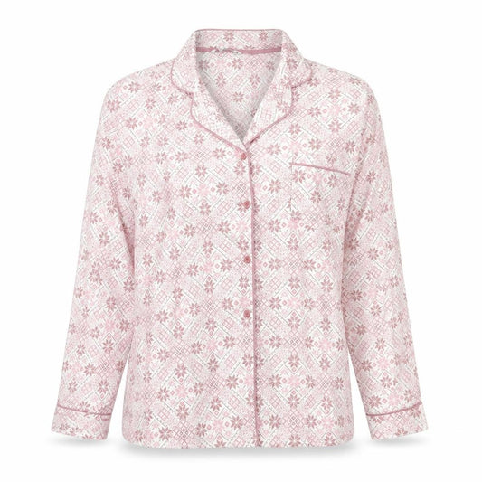 Front view of Tu women’s white basic button-up, size UK 10