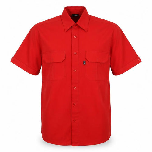 Nico Mens Red    Button-Up Size M