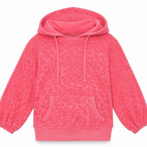 Internationale Womens Pink Animal Print  Pullover Hoodie Size 8